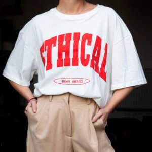 Remera Ethical de algodón orgánico, oversize unisex, marca Ethical Bear