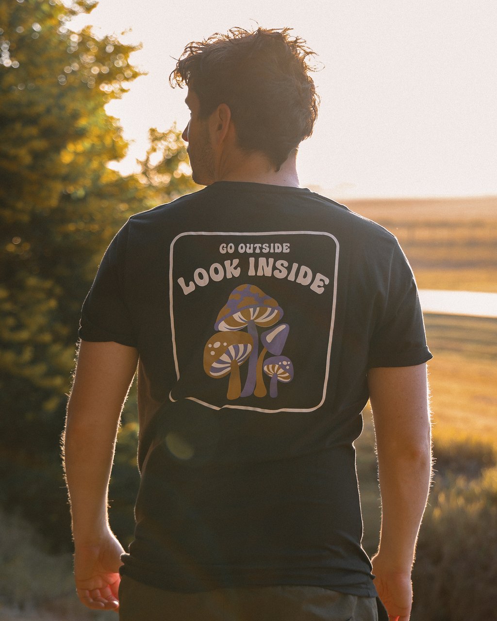 Remera Hongos con estampa botánica, algodón orgánico oversize unisex Ethical Bear