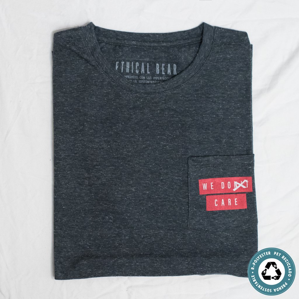 Remera We do care con mensaje estampado, algodón orgánico oversize unisex Ethical Bear